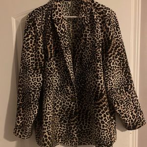 Leopard Print Blazer- Plus Size